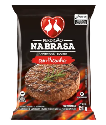 Hambúrguer Bovino com Picanha Perdigão Na Brasa